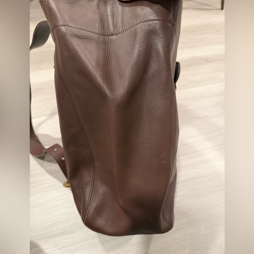 Coach vintage Brown Leather buckle Sling backpack - Picture 4 of 10